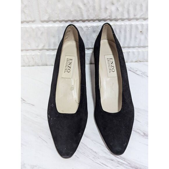 Enzo Angiolini Women's Black Solid Suede Pointed Toe Slip-On Pump Size 9.5M NWT - Picture 5 of 10